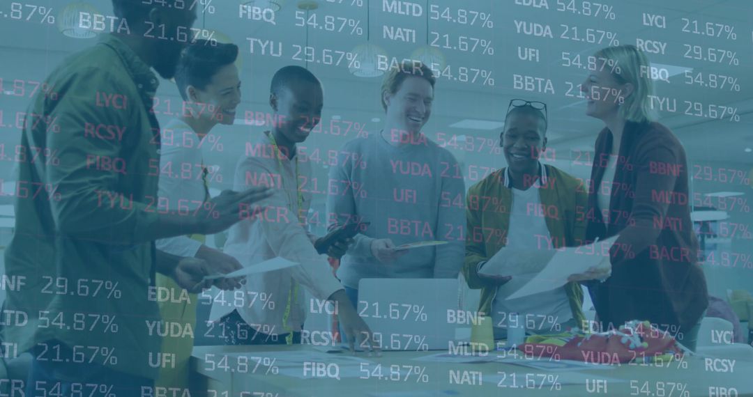 Dynamic Finance Team Engaged in Data Review Meeting