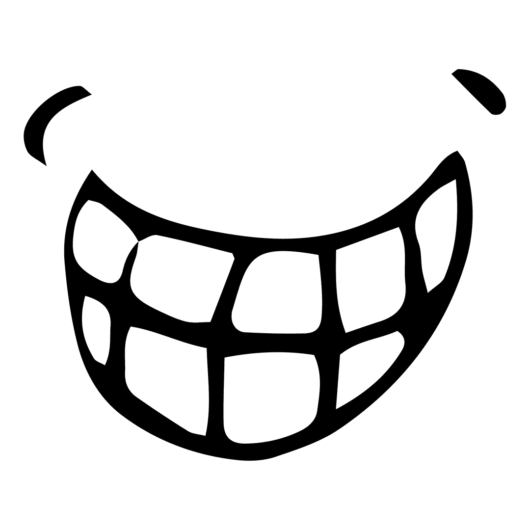 Transparent Vector Smiling Face on Isolated Background