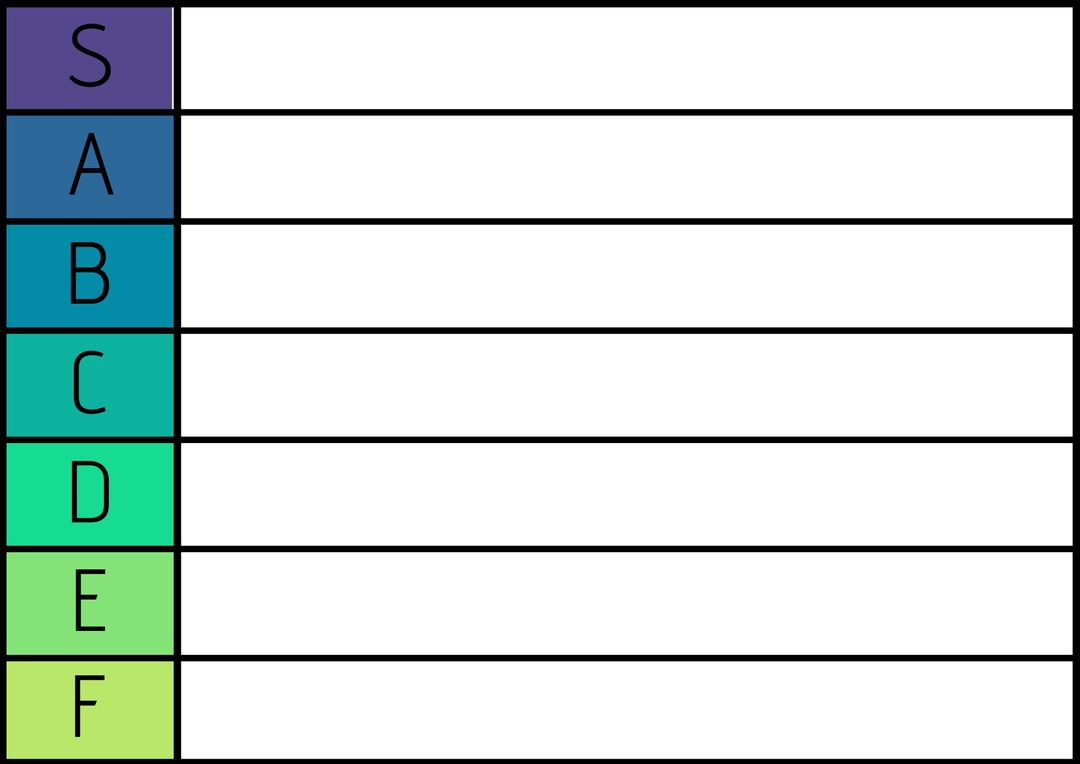 Colorful Grading Table Template for Ranking - Download Free Stock Templates Pikwizard.com