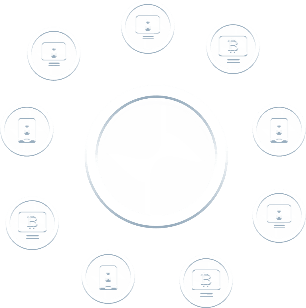 Transparent Blockchain Cryptocurrency Technology Circles