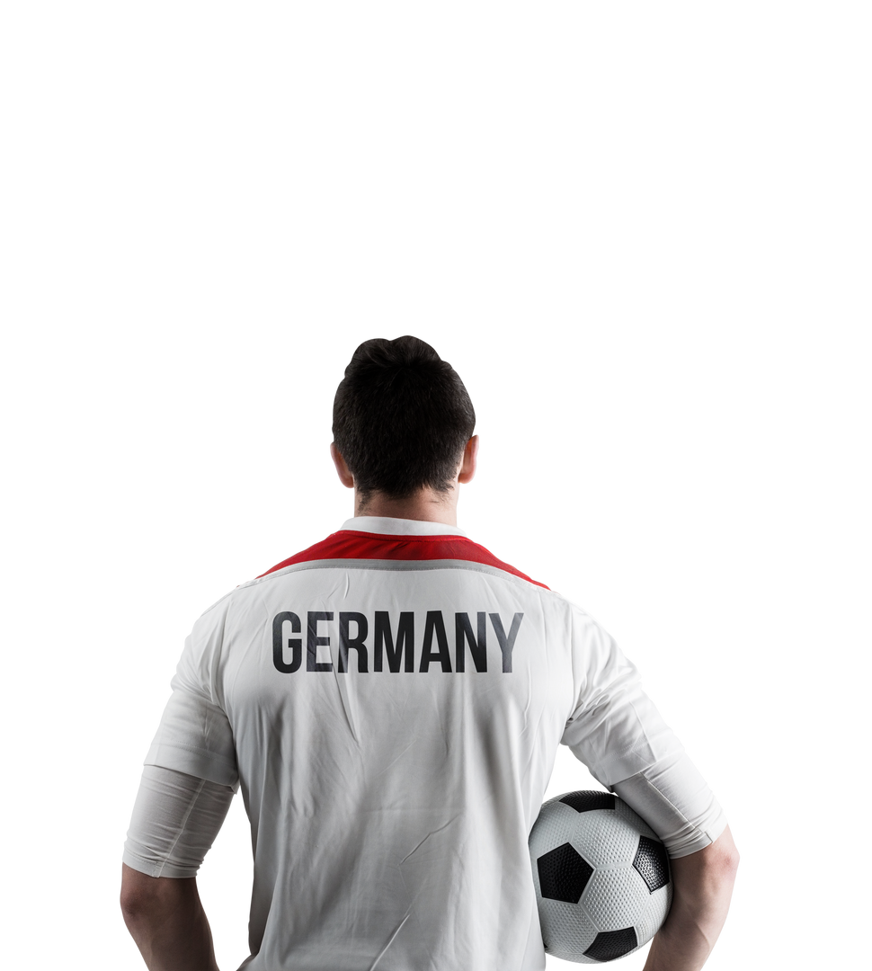 Transparent View of German Football Player Holding Soccer Ball - Download Free Stock Images Pikwizard.com