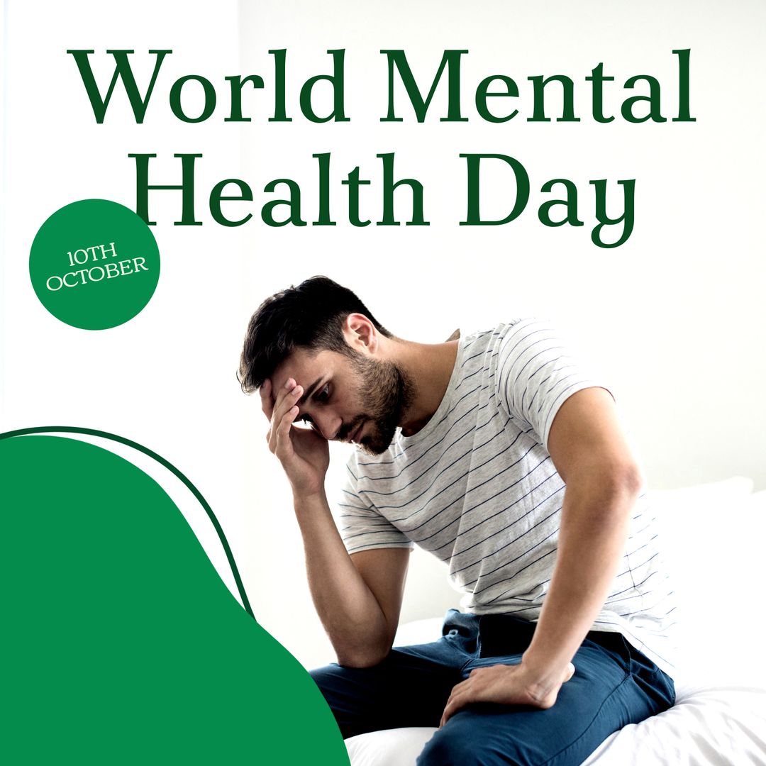 Reflecting on Mental Health Awareness with World Mental Health Day - Download Free Stock Templates Pikwizard.com