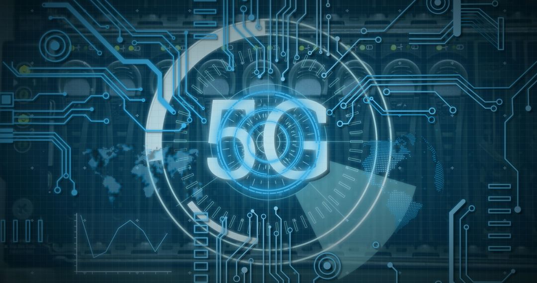 5G Network Technology with Digital Interface in Server Room