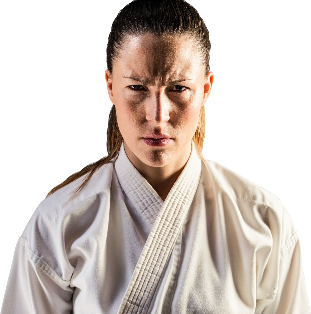 Serious Female Martial Artist on Transparent Background - Download Free Stock Images Pikwizard.com