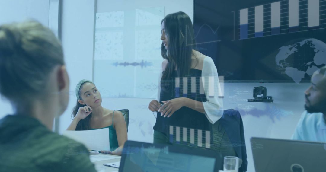 Financial Data Visualization in Progressive Team Meeting