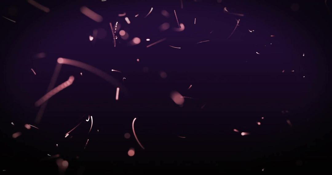 Abstract Interconnected Lines and Dots on Dark Background