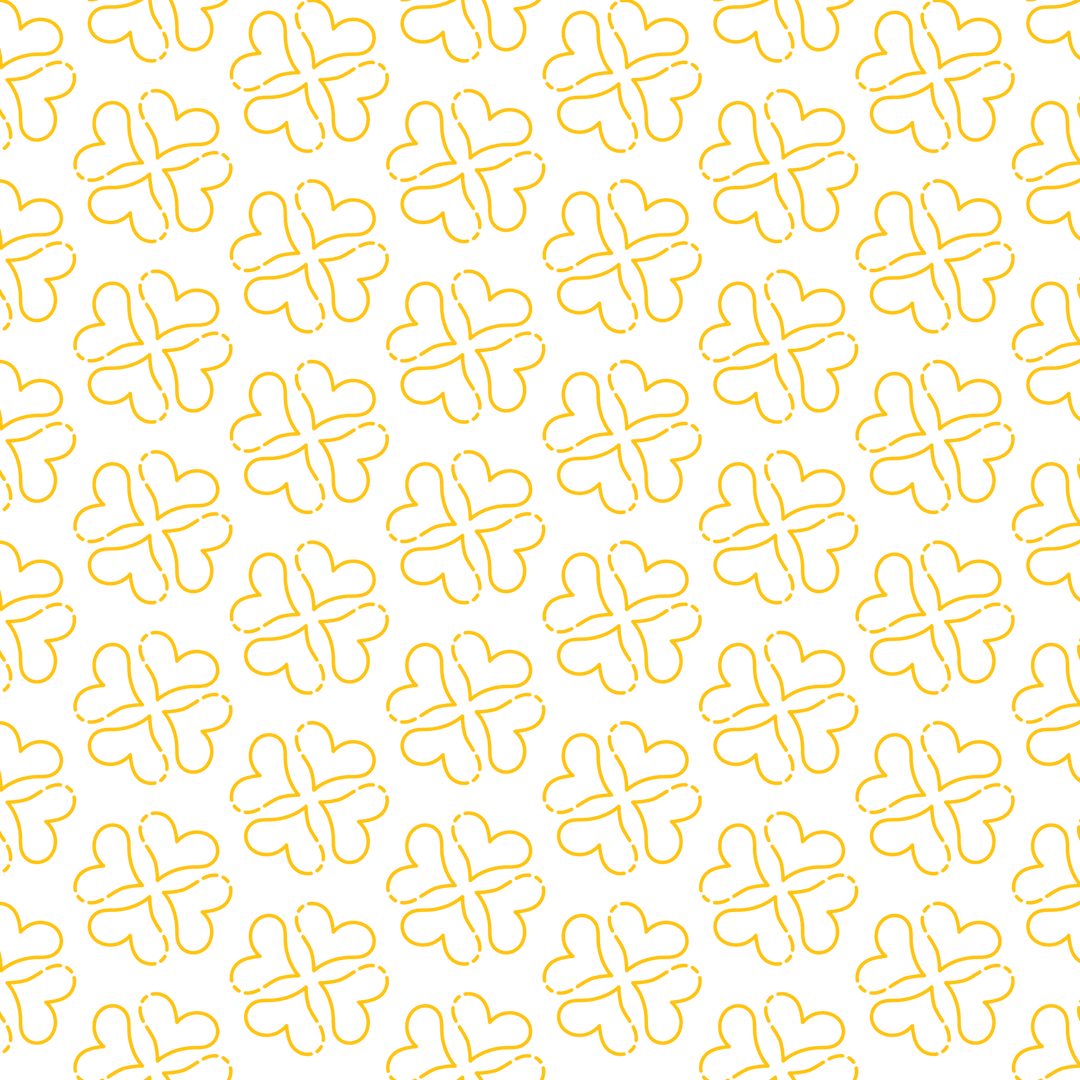 Yellow Hearts Pattern on Transparent Background for Designs