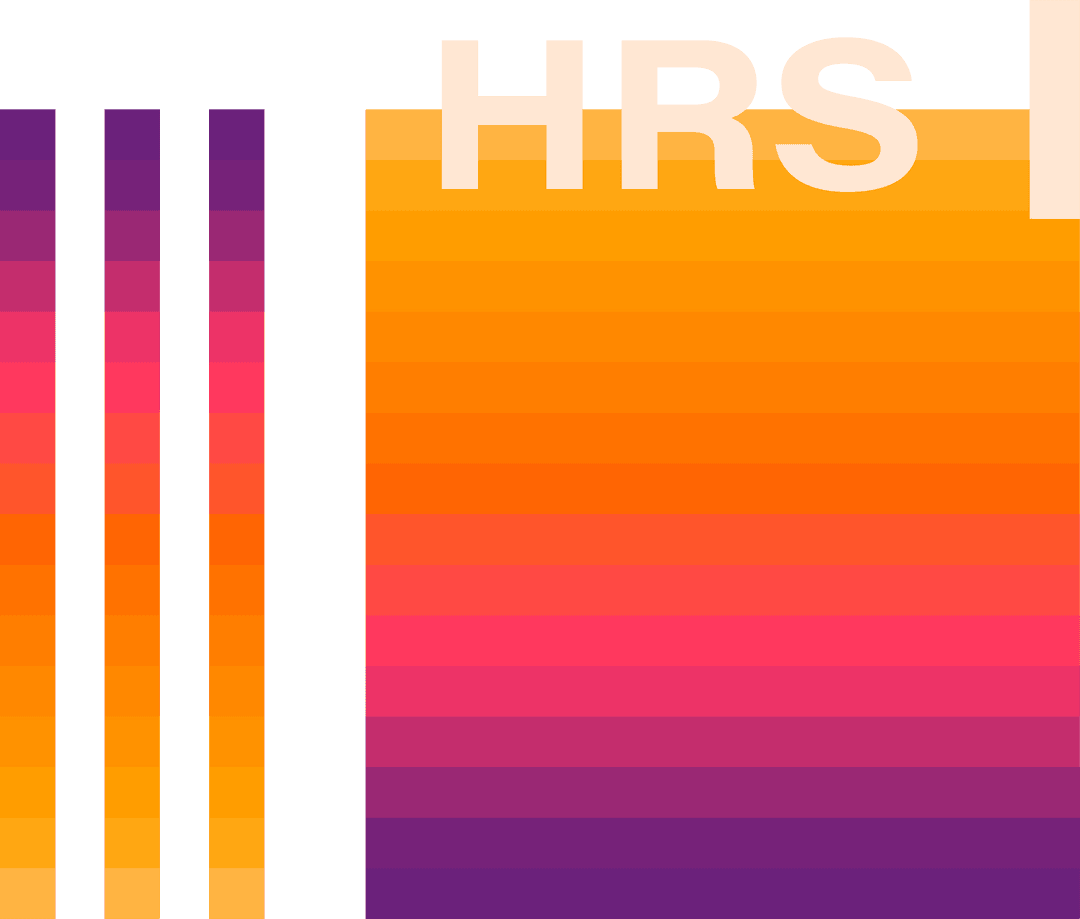HRS Overlay With Warm-to-Cool Gradient Stripes on Transparent Background