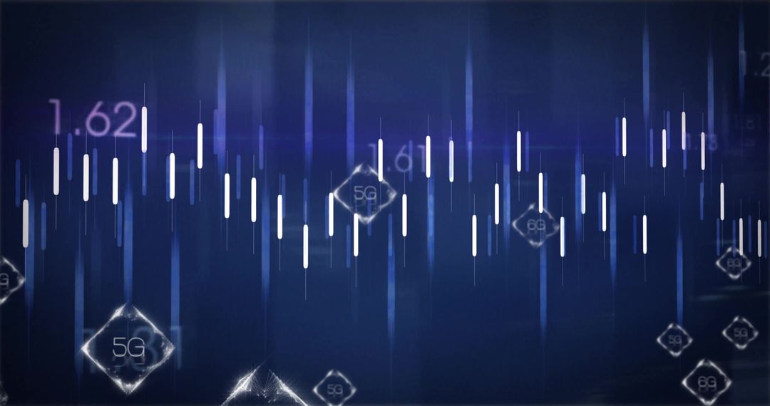 Streaming Data with 5G Icons in a Digital Interface