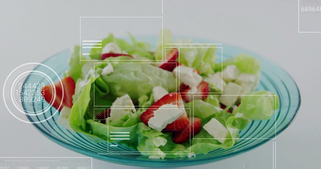Digital Interface with Modern Abstract Salad Design Concept