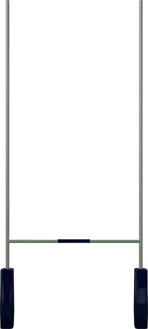 Transparent Rugby League Goal Posts with Black Background