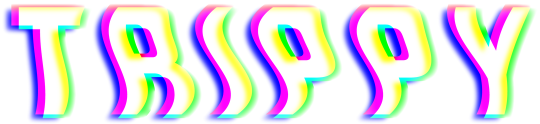 Colorful Trippy Transparent Text in Wavy Effect on White Background - Download Free Stock Images Pikwizard.com