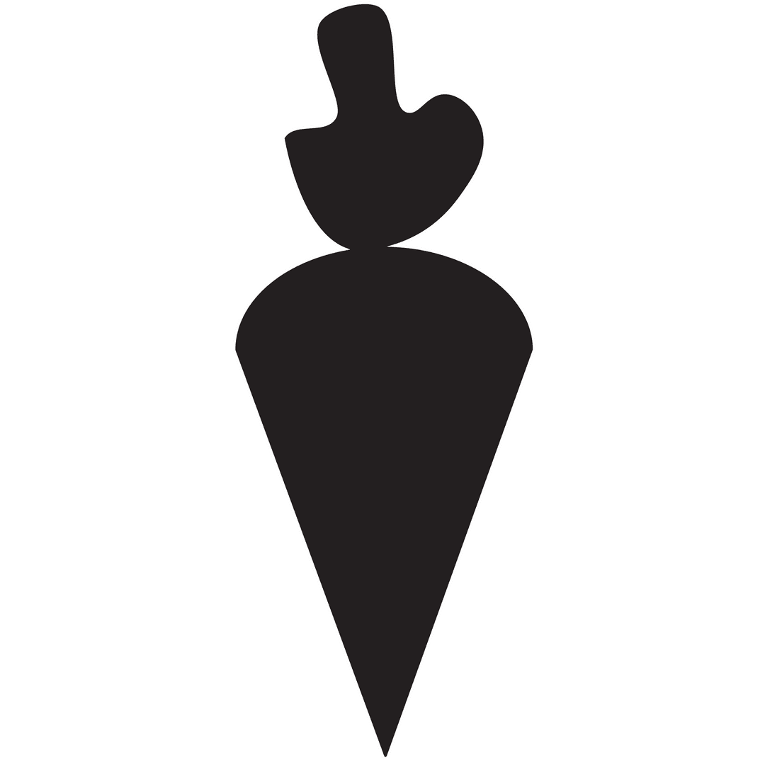 Transparent Piping Bag Silhouette Design on Transparent Background