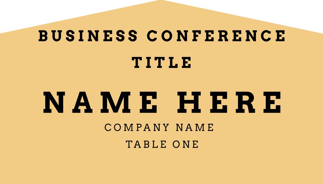 Business Conference Name Tag Template for Corporate Events - Download Free Stock Templates Pikwizard.com