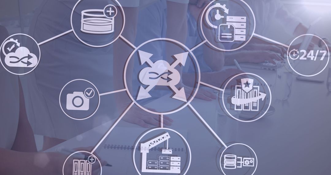 Digital Network Interface Symbols with Team Collaboration