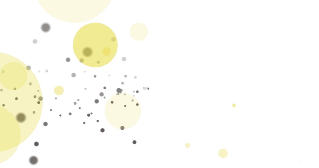 Abstract Yellow and Black Circles on White Background