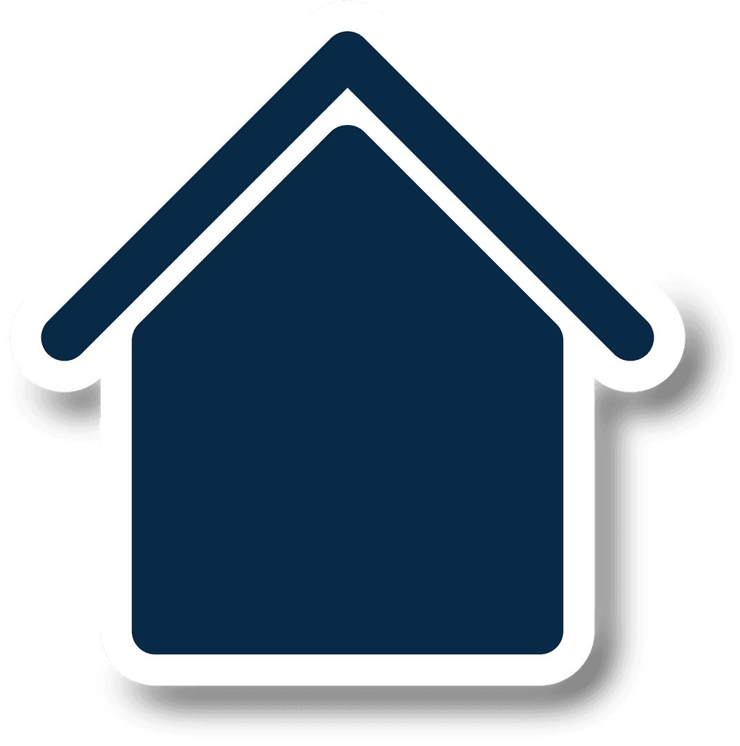 Transparent Vector Illustration of House Symbol in Blue