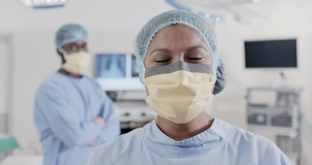 Healthcare Workers in Protective Gear in Hospital - Free Images, Stock Photos and Pictures on Pikwizard.com