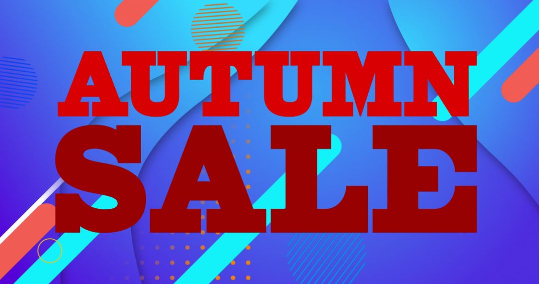 Vibrant Autumn Sale Poster with Abstract Design
