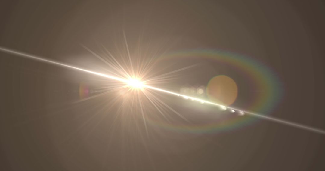 Bright Lens Flare with Radiant Light Burst and Abstract Halo