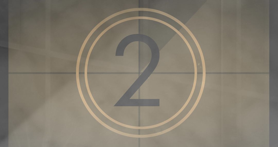 Vintage Film Countdown Animation Number 2