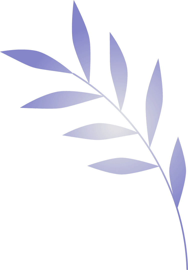 Elegant Lavender Sprig on Transparent Background Minimalistic Design