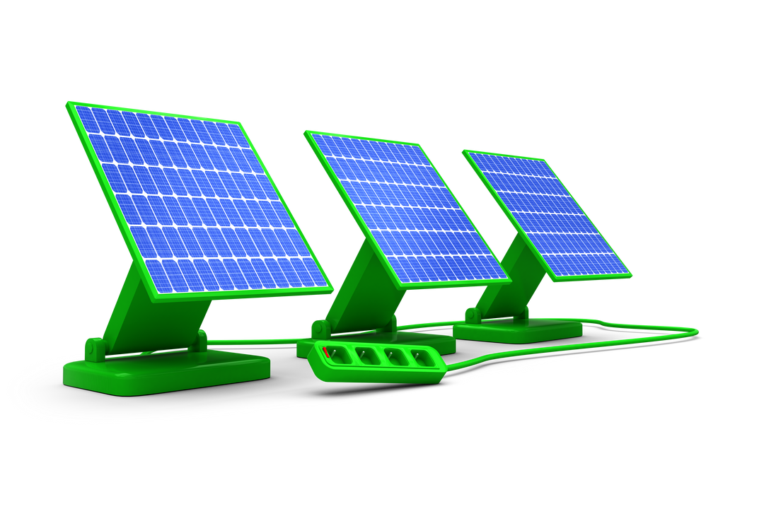 3D Transparent Solar Panels Connecting via Power Strip - Download Free Stock Images Pikwizard.com