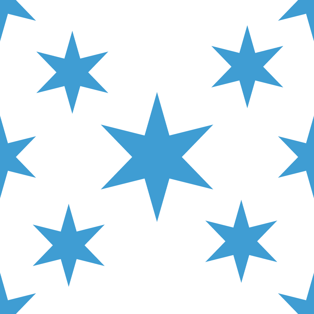 Blue Star Pattern on Transparent Background for Creative Designs