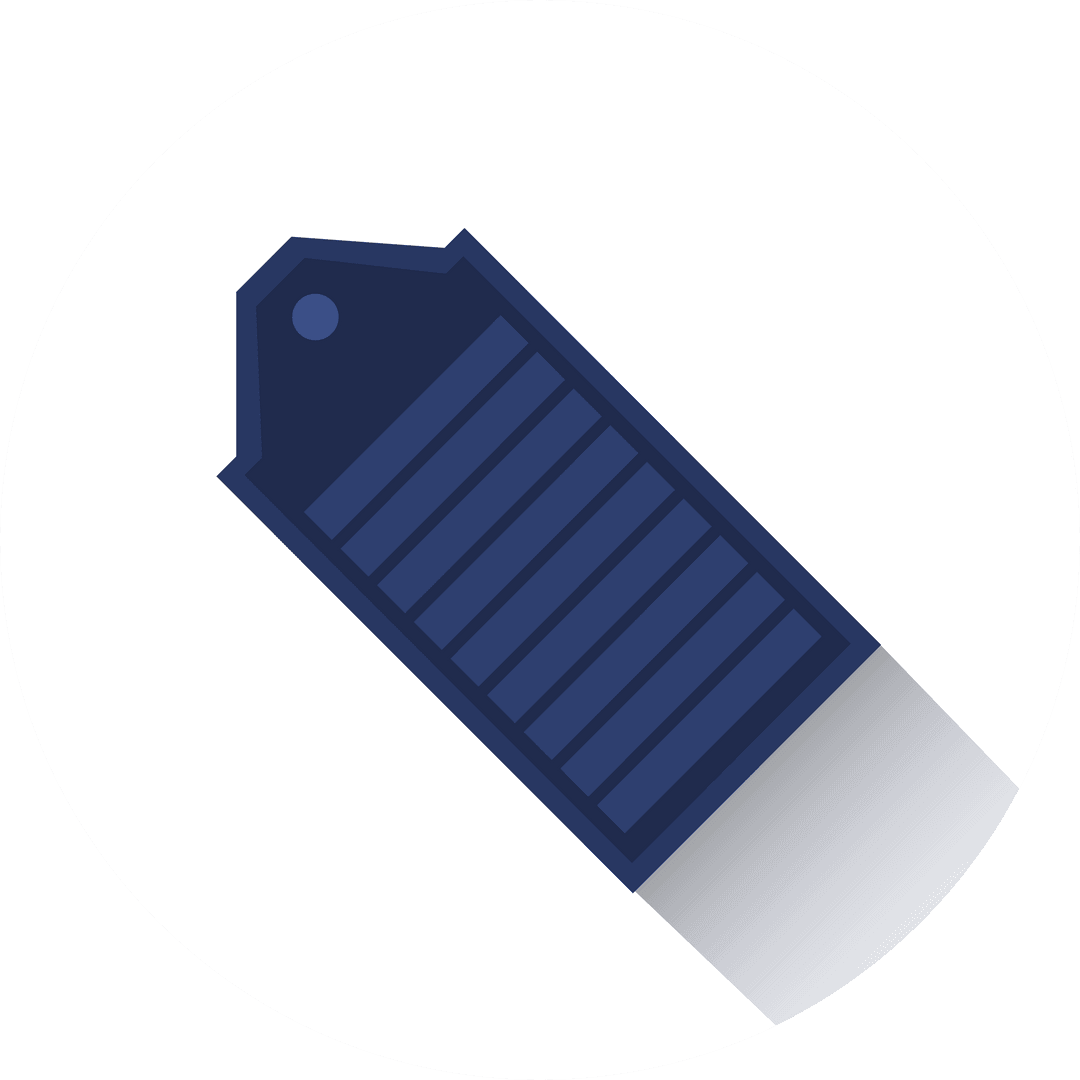 Blue Abstract Tag Shape on Transparent Background Brainstorming Ideas