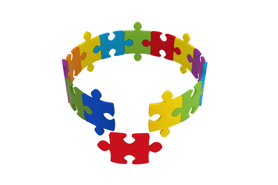 Circular Transparent Jigsaw Puzzle Missing Last Piece