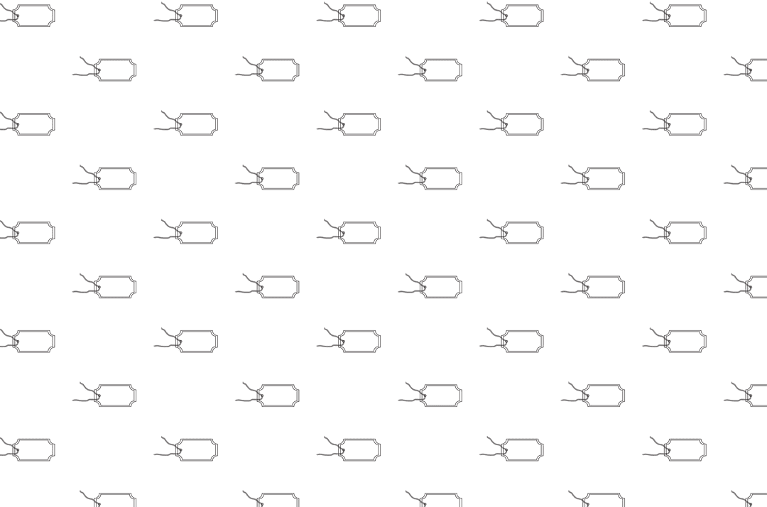 Repeating Black Gift Labels on Transparent Background