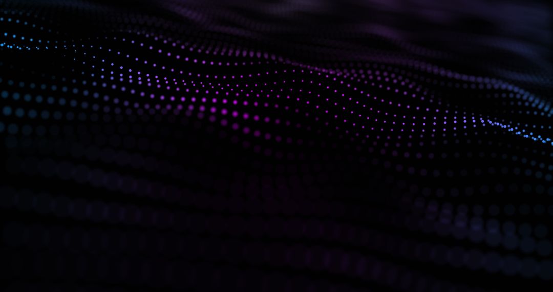 Digital Wave Abstract Background with Moving Dots