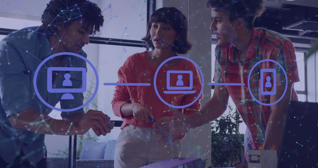 Diverse Team Brainstorming with Digital Connectivity Overlay