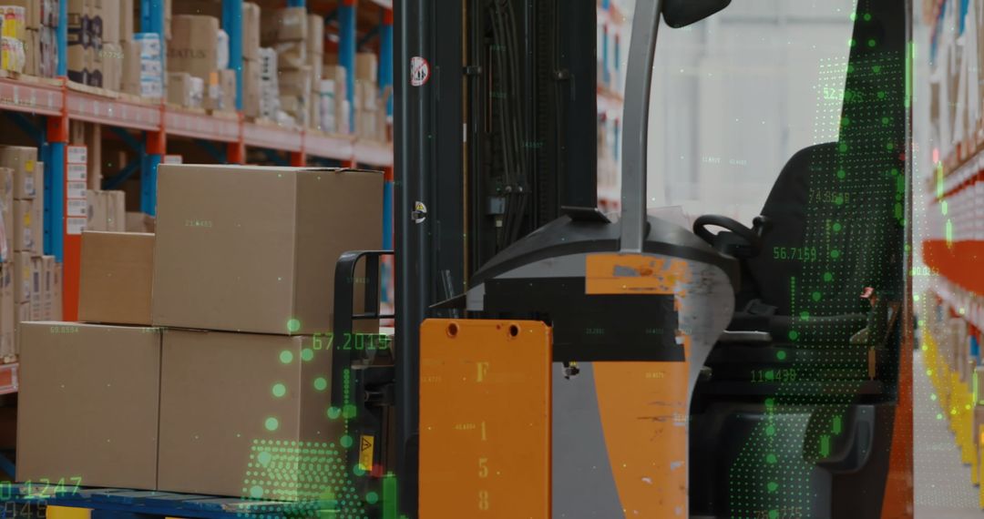 Automated Warehouse Forklift with Digital Interface Concept