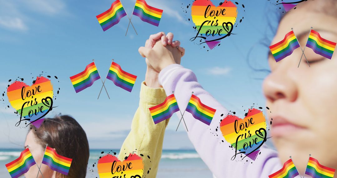 LGBTQ Love and Unity Featuring Symbolic Imagery