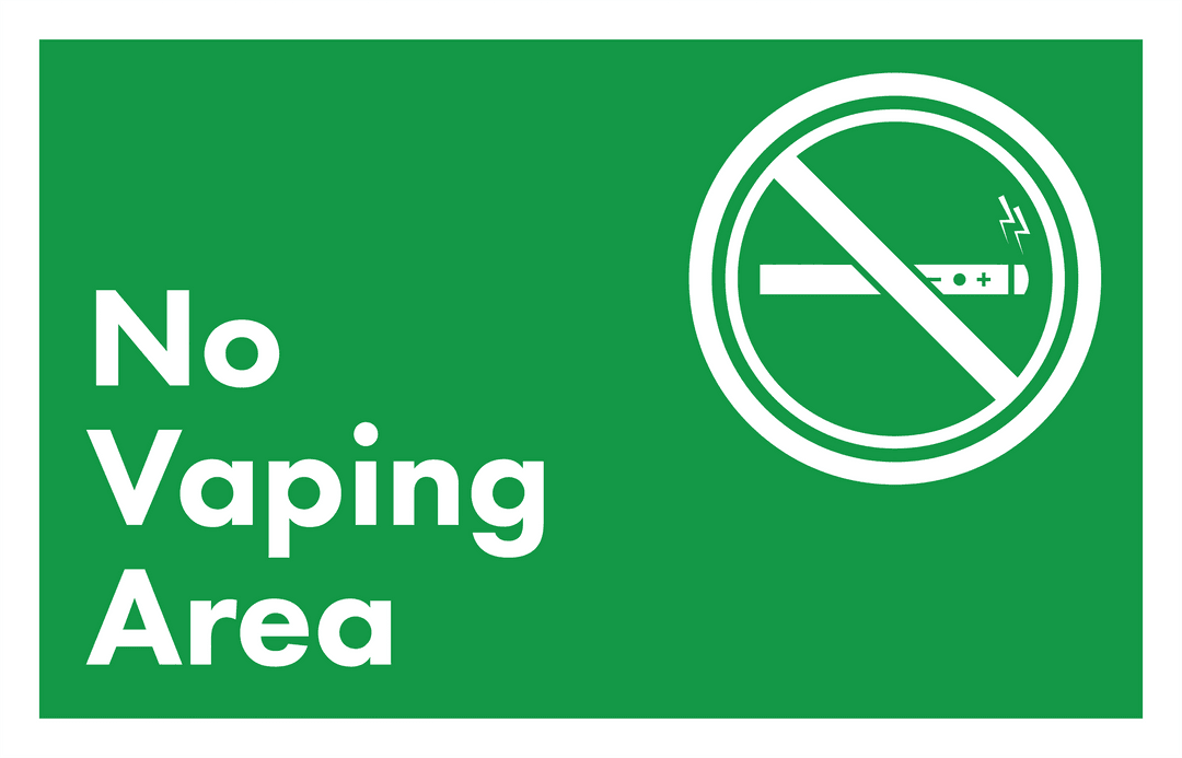 Transparent No Vaping Area Sign Iconography