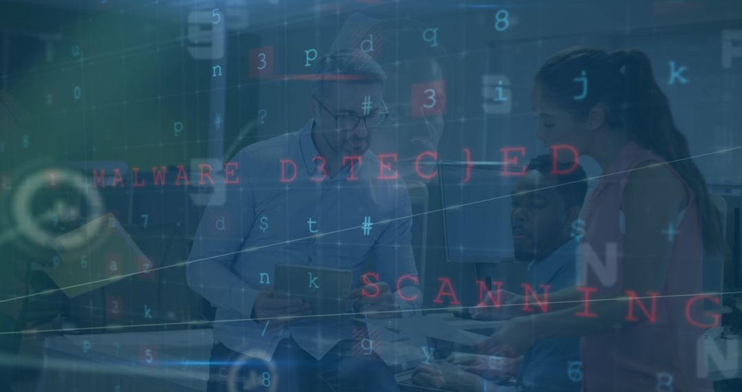Digital Security Team Reviewing Malware Detection Results