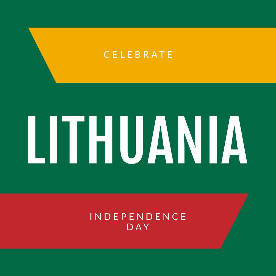 Lithuania Independence Day Celebration Poster with National Colors - Download Free Stock Templates Pikwizard.com