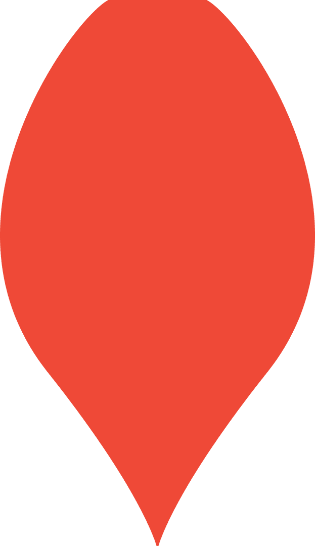 Big Red Drop Symbol on Transparent Background
