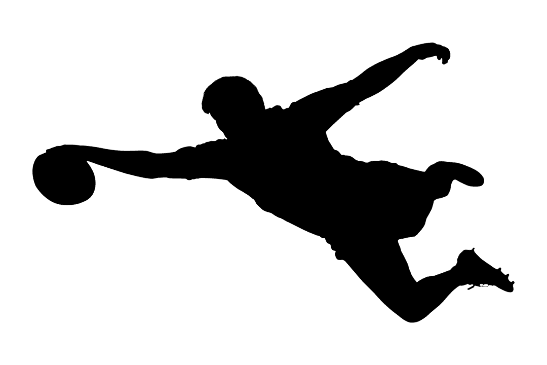 Rugby Player Silhouette on Transparent Background Stock Vector PNG