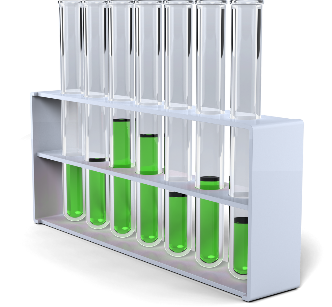 Transparent Test Tubes with Green Chemicals in Rack Highlighting Scientific Laboratory Research - Download Free Stock Images Pikwizard.com