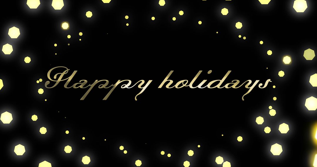 Elegant 'Happy Holidays' Text With Glowing Light Pattern
