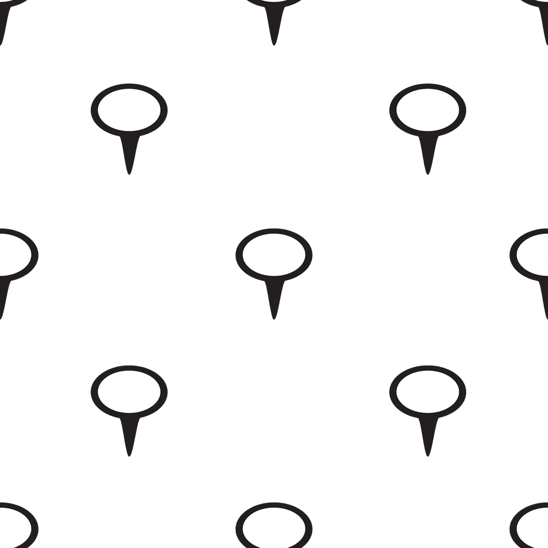 Seamless Transparent Speech Bubble Pattern on Black Background