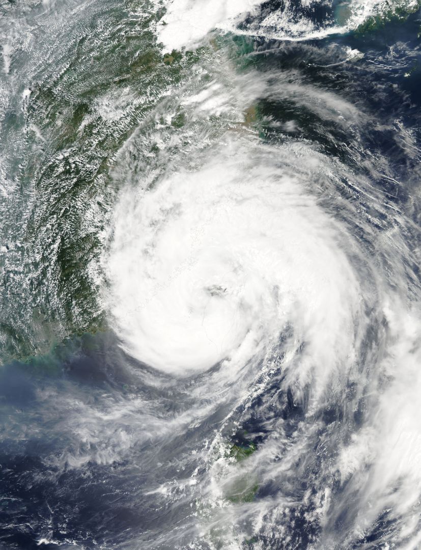 Typhoon Soudelor Impacting Taiwan Viewed from Space, August 2015, NASA Aqua Satellite - Free Images, Stock Photos and Pictures on Pikwizard.com