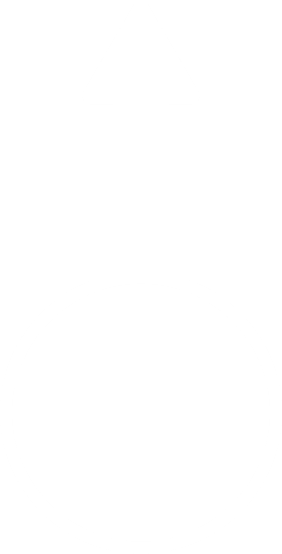 Transparent White Arrow Symbol with Circle Design