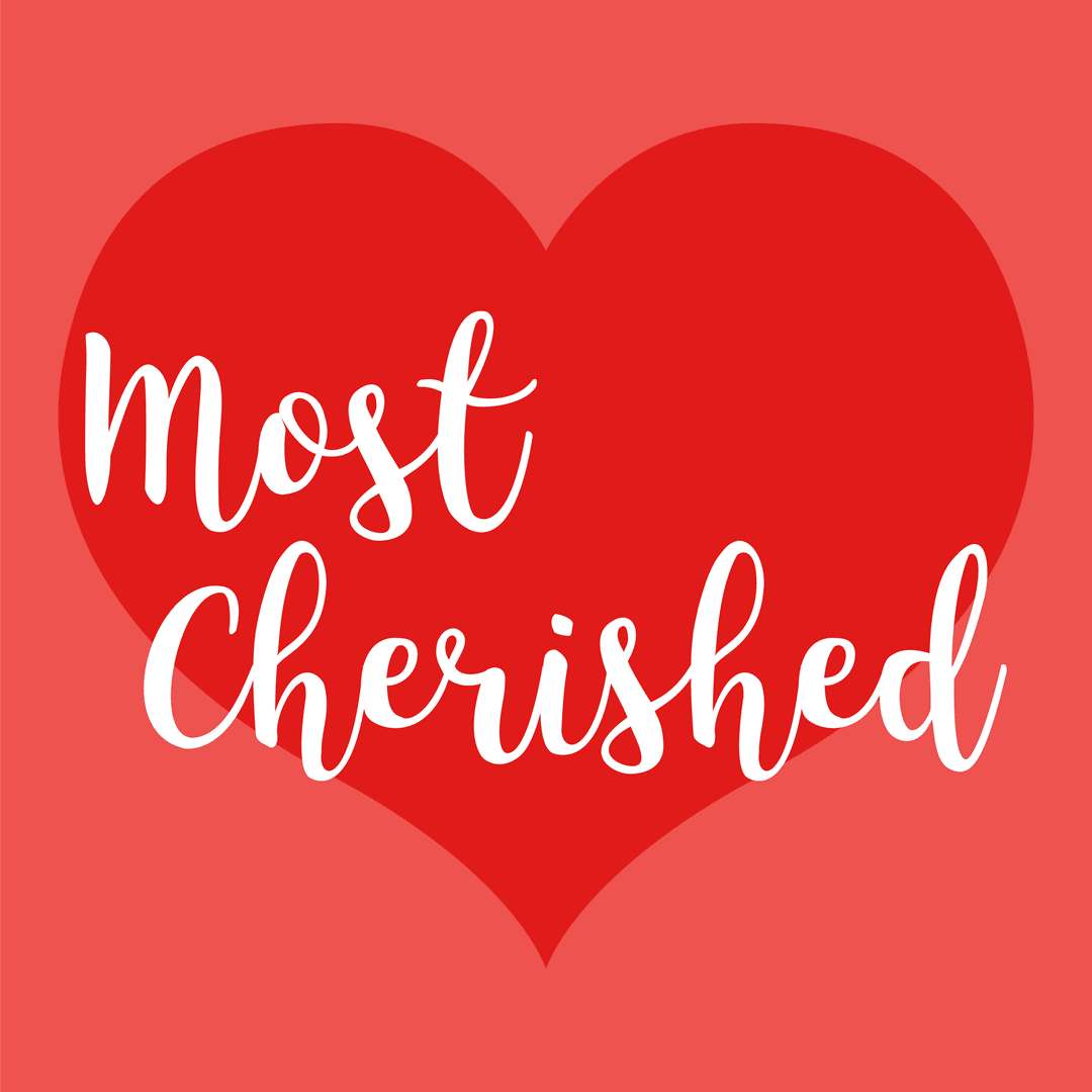 Romantic Scripted Text in Heart Shape on Transparent Background