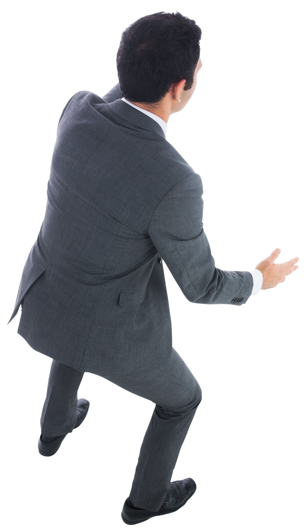 Back View Of Biracial Businessman Gesturing, Transparent Background - Download Free Stock Images Pikwizard.com