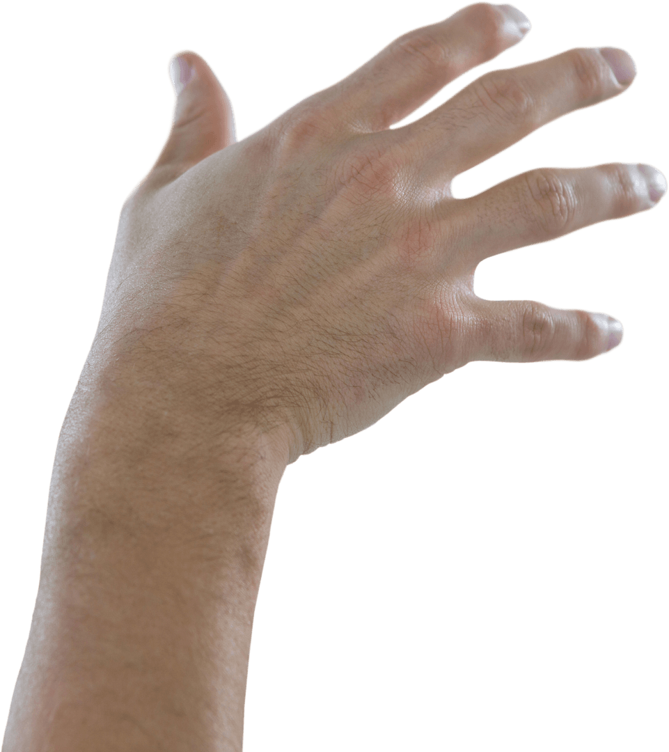 Transparent Hand Gesturing Isolated on White Background