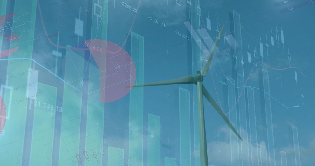 Renewable Energy Finance with Wind Turbine and Data Overlay