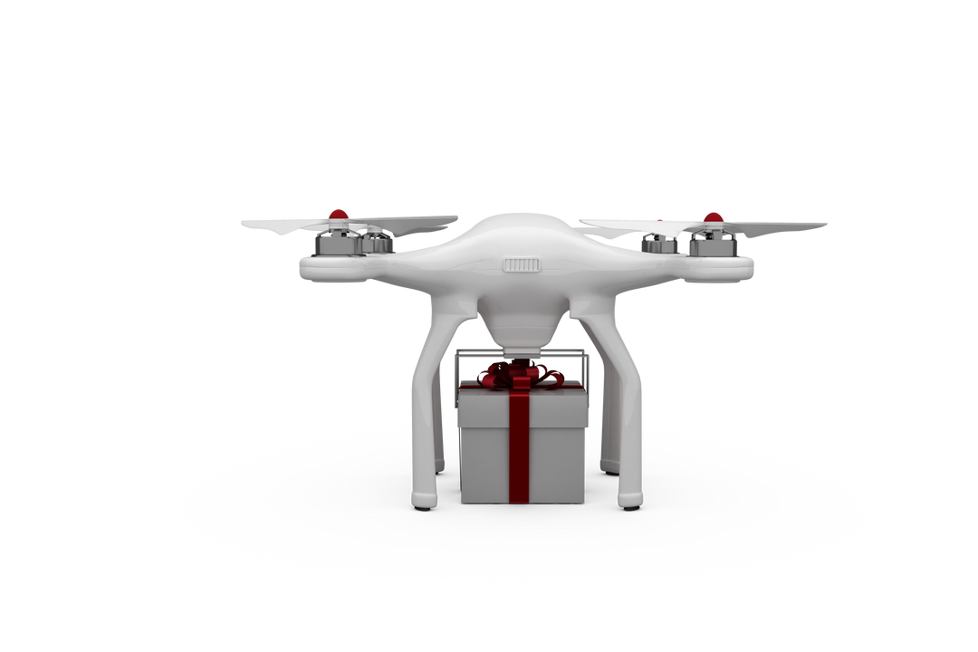 Drone with Holiday Gift on Transparent Background for Celebrations - Download Free Stock Images Pikwizard.com